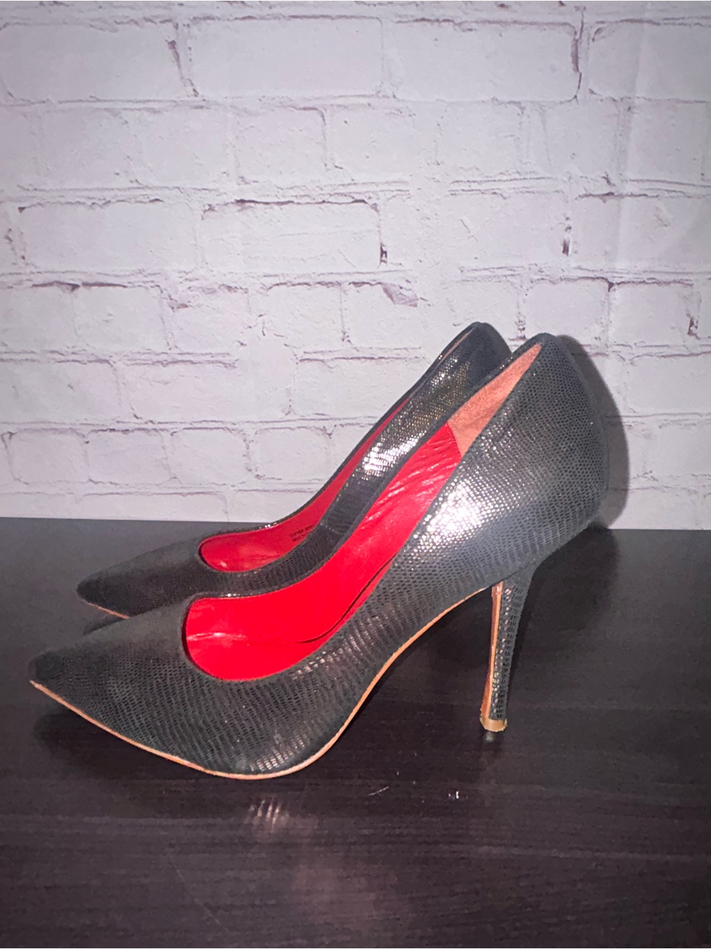 Charles Jourdan Black Pointed Toe Stiletto Heels Size 9 1/2 M